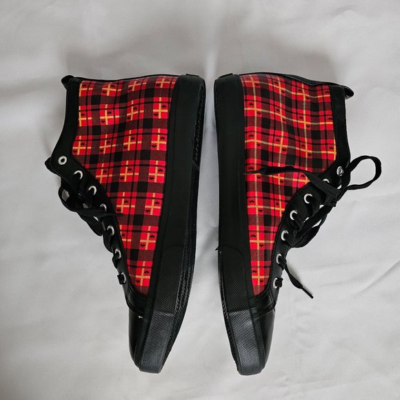 Harry Potter Gryffindor House Plaid Hi-Top Lace-Up Sneaker Men's Size 10 NWT - Picture 6 of 14
